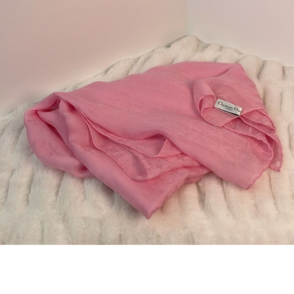 NWOT RARE Dior Trotter Extra Large Sheer Silk Scarf/Stole/Shawl - Picture 3 of 6
